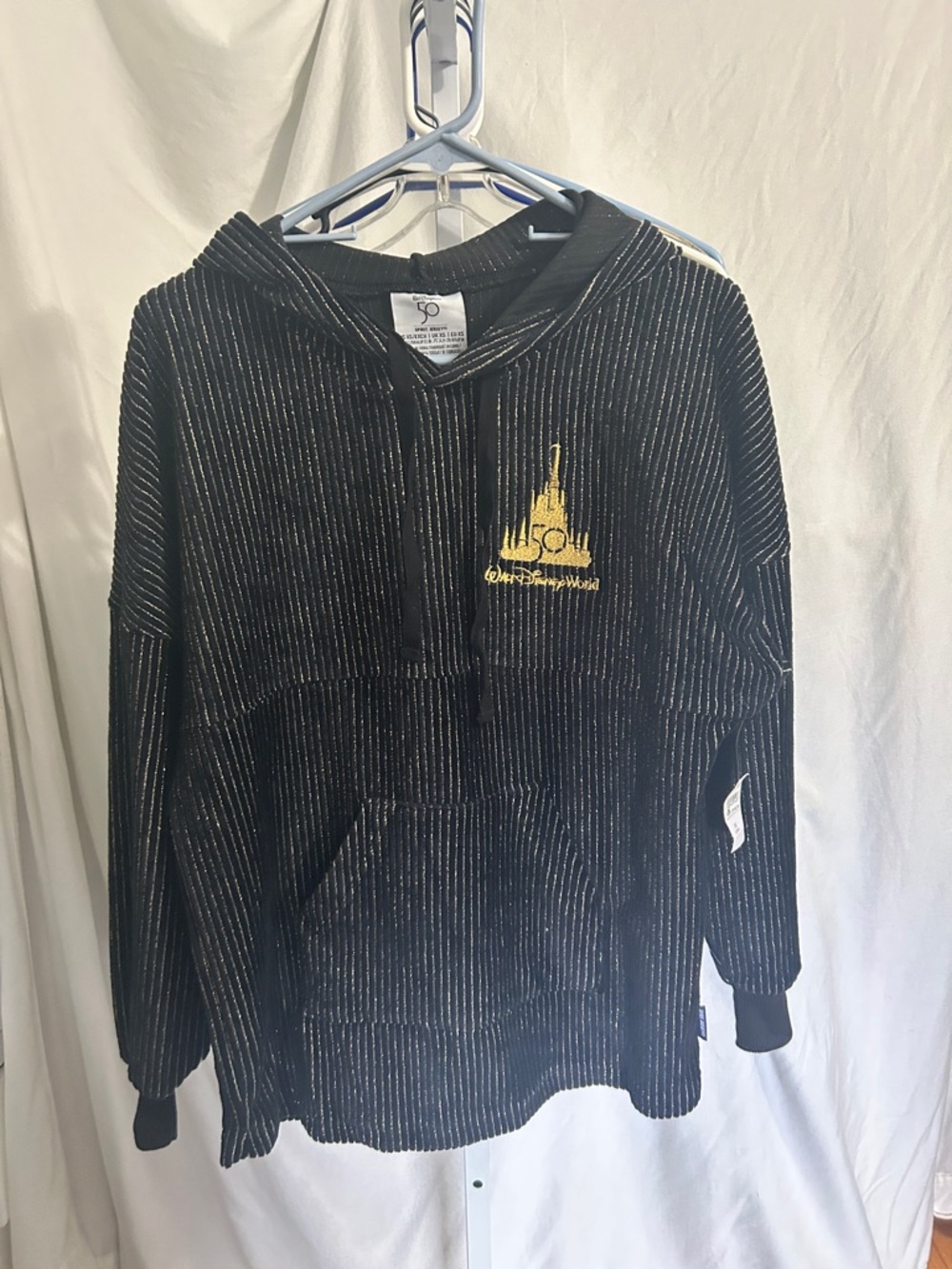 Spirit Black Hoodie with Gold Castle Embroidery
